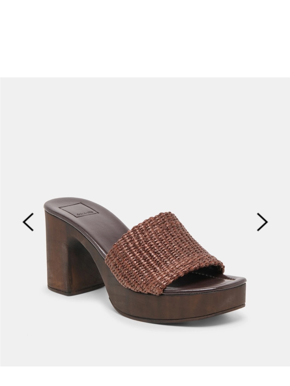 Dolce Vita Celest Heels Chocolate Raffia